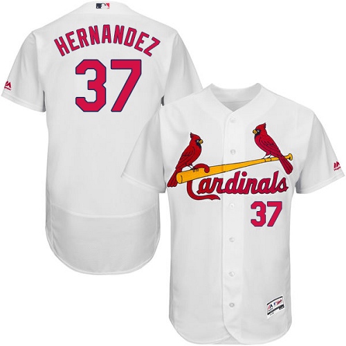 Cardinals #37 Keith Hernandez White Flexbase Authentic Collection Stitched MLB Jersey - Click Image to Close
